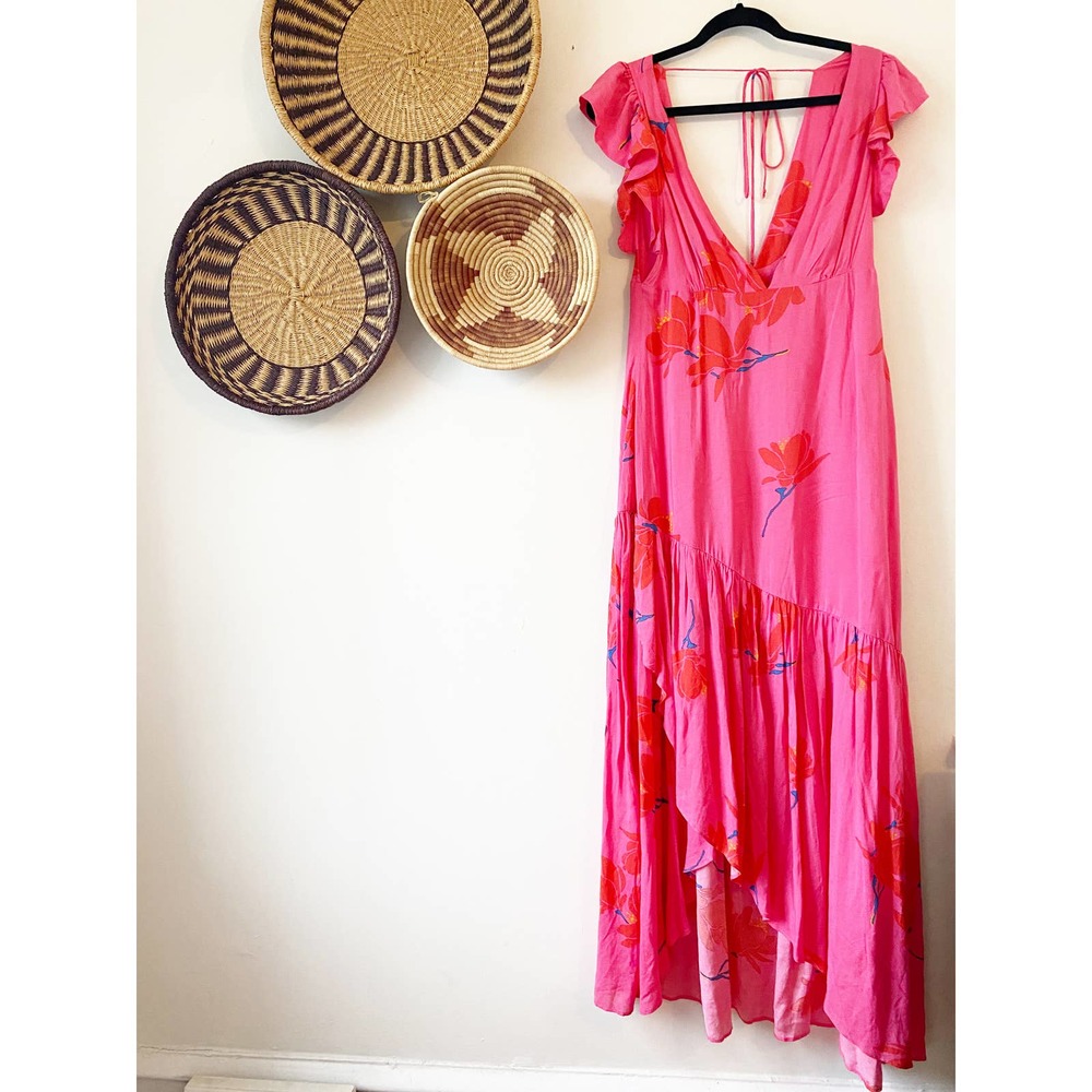 Free People Pink Floral Ruffle Maxi Dress - Picture 2 of 5